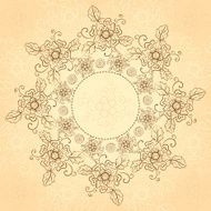 Banner with flowers and place for your text N27