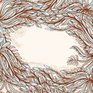 turquoise leaves frame