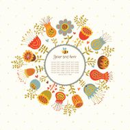 Banner with flowers and place for your text N28