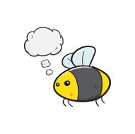 Cartoon Bee Thinking