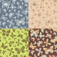 Seamless patterns with butterflies
