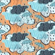 Seamless pattern of rain