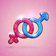 Couple heterosexual symbol
