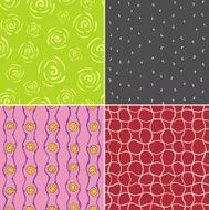 Colored vector seamless patterns