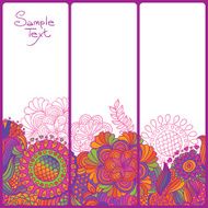 Vintage Doodle Flower Background N2