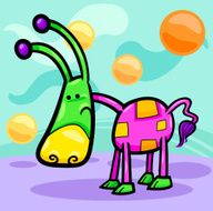 cartoon funny fantasy creature N2