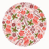 Round christmas pattern