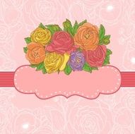 Hand drawn Vector floral frame