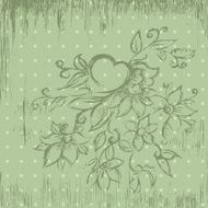 grunge floral doodle