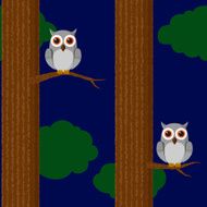 Seamless pattern with owls N9