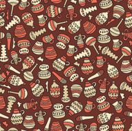 Ansient jugs and vases seamless pattern
