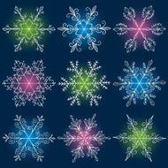 christmas background with snowflakes