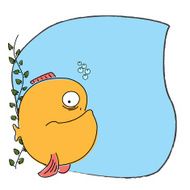 comic cartoon fish N38