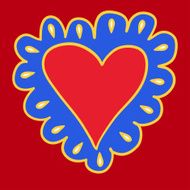 hand-drawing heartfor valentines day or wedding greeting card