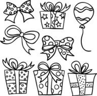 Gift decor collection in Black and White