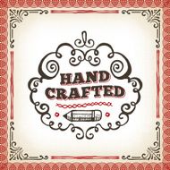 Hand Drawn Vintage Label N15