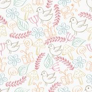 Retro seamless pattern concept