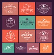 Vintage banners and frames hand drawn vector set N3