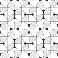 Seamless black and white abstract decorative pattern N6