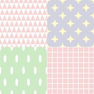 Cute vector seamless patterns N4