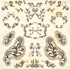 Floral elements and frames N2