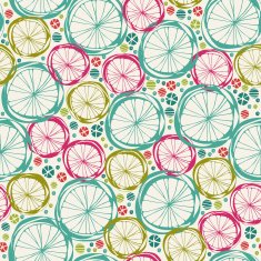 Seamless vector doodle round texture