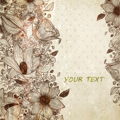 Abstract retro flowers background N2