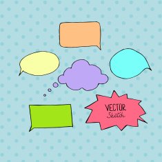 Set of blank speech bubbles with space for text N6