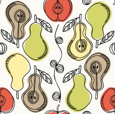 Pear&apple fabric