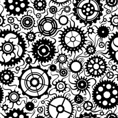 Seamless pattern of gears