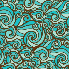 Abstract wave seamless pattern N3