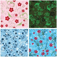 seamless floral backgrounds set N2