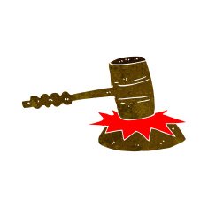 cartoon gavel banging N17