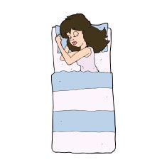 cartoon sleeping woman N14