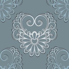 Vector Seamless Pattern with Hearts N8