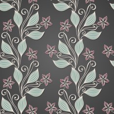 Seamless Floral Pattern (Vector) Hand Drawn Texture N199