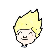 cartoon blond boy's face N2
