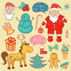 Christmas new year set