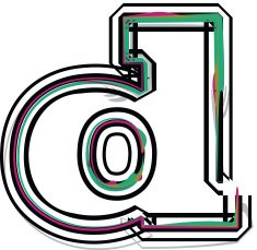 font Illustration Letter d N11