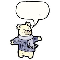 polar bear teddy cartoon N7