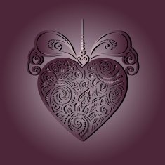 Vintage Card with Heart N5