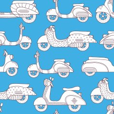 Bikes seamless pattern N6