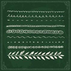 Hand drawn line border set N9