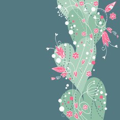 Elegant Valentine love floral postcard N4