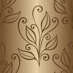 Seamless floral pattern with leaves N13