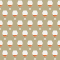 Vintage seamless pattern wineglasses with red wine Vector illustration