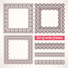 brown patterned frames - 2