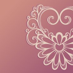 Vector Background with Heart N6