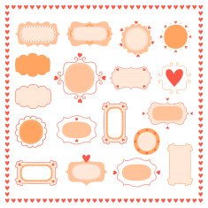 Set romantic frames