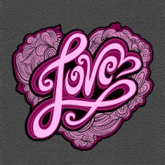 Love hand lettering free image download